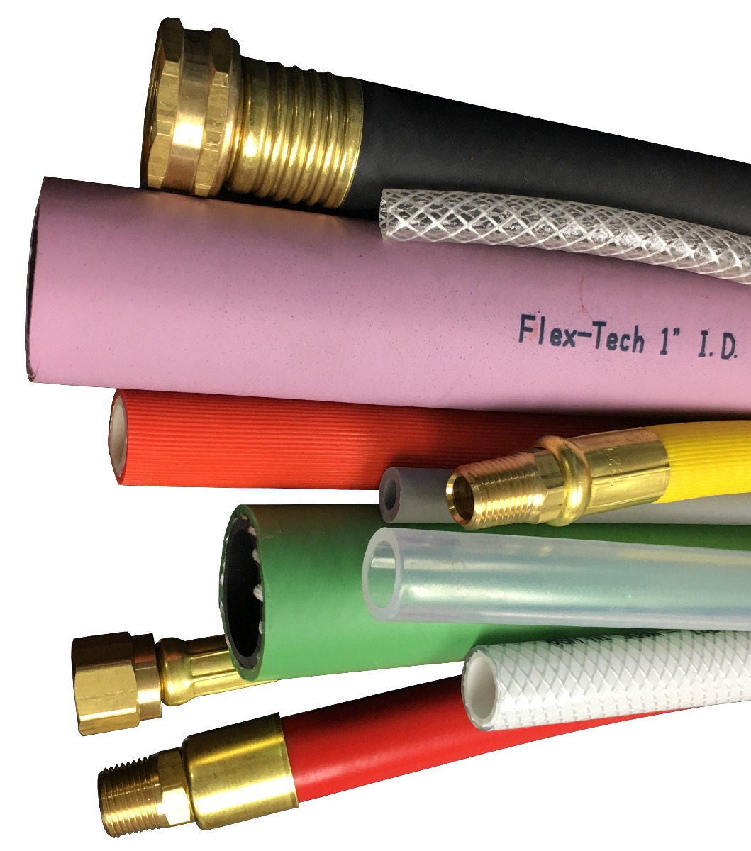 several different types of hose
